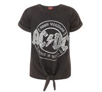 AC/DC Girls High Voltage Front Tie Short-Sleeved T-Shirt / N/A N/A NS7289