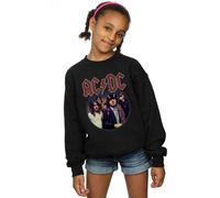 AC/DC Girl's Highway To Hell Circle Sweatshirt in Black | Size: 9 Years AC/DC Black 9 Years