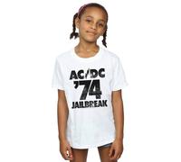 AC/DC Girl's Jailbreak 74 Cotton T-Shirt in White | Size: 3-4 Years AC/DC White 3-4 Years