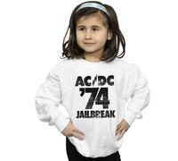 AC/DC Girl's Jailbreak 74 Sweatshirt in White | Size: 5-6 Years AC/DC White 5-6 Years