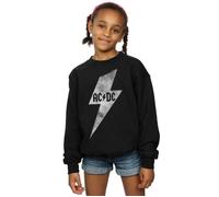 AC/DC Girl's Lightning Bolt Sweatshirt in Black | Size: 3-4 Years AC/DC Black 3-4 Years