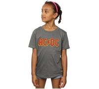 AC/DC Girl's Logo Cotton T-Shirt in Charcoal | Size: 3-4 Years AC/DC Charcoal 3-4 Years