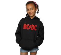 AC/DC Girl's Red Logo Hoodie in Black | Size: 3-4 Years AC/DC Black 3-4 Years