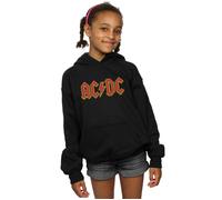 AC/DC Girl's Red Logo Hoodie in Black | Size: 7-8 Years AC/DC Black 7-8 Years