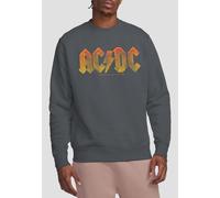 ACDC AC DC Gradient Logo Crew Sweatshirt Charcoal XXL Grey