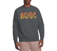 ACDC AC DC Gradient Logo Crew Sweatshirt Charcoal S Grey
