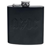 AC/DC HFAC01 Hip Flask, Steel, Black, 9.5 x 2 x 10 cm, 1 Unit