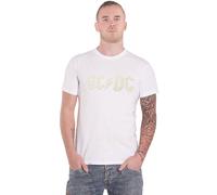 AC/DC Hi-Build Band Logo T-Shirt in White | Size: Small AC/DC White S