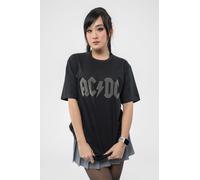 AC/DC Hi Build Voltage Band Logo T-Shirt in Black | Size: Large AC/DC Black L