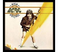 AC/DC High Voltage 12" Album Cover Framed Print, MDF, Multi-Colour, 32 x 32 x 1.5 cm