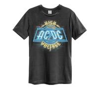 AC/DC HIGH VOLTAGE NEON AMPLIFIED MEDIUM VINTAGE CHARCOAL - T-shirt