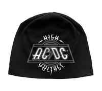 AC/DC High Voltage Summer Jersey Beanie Hat in Black AC/DC Black One Size
