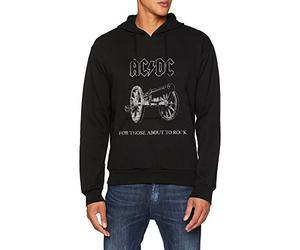 AC/DC Hooded Sweatshirt Official for Those About to Rock (XL) Black