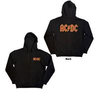 AC/DC Women's Logo Back Print Zipped Black Hoodie