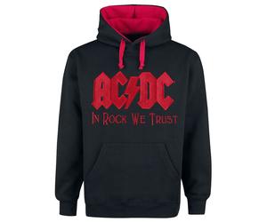 AC/DC In Rock We Trust Hoodie black red M