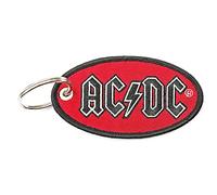 AC/DC Keyring Keychain Oval Classic Band Logo Patch Official Red""
