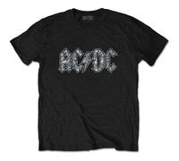 AC/DC Kids Embellished T-Shirt: Logo (Diamante) OFFICIAL NEW