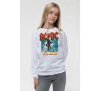 AC/DC Kids Sweatshirt Blow Up Your Video Band Logo new Official White