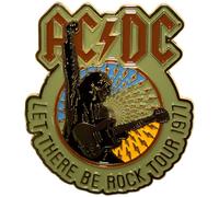 AC/DC Let There Be Rock Tour ´77 Pin Badge in Bright Yellow AC/DC Bright Yellow