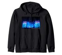 AC DC Live Concert Arena Crowd Blue Stage Lights Rock Zip Hoodie