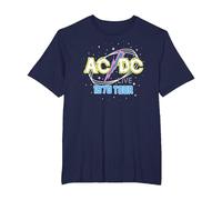 AC/DC Live High Voltage 1978 Tour Yellow and Blue T-Shirt, Men's Big and Tall, Navy Blue, 2X Tall