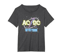 AC/DC Live High Voltage 1978 Tour Yellow and Blue T-Shirt, Women's Plus, Dark Heather Grey, 3X