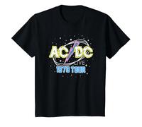 AC/DC Live High Voltage 1978 Tour Yellow and Blue T-Shirt, Youth, Black, 2T