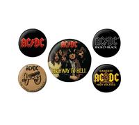 AC/DC Logo Badge Set (Pack of 5) AC/DC Multicolor