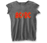 AC/DC 'Logo' (Grey) Womens Burnout T-Shirt (xx-Large)
