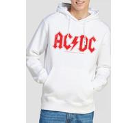 AC/DC Logo Raglan Hoddie, White | Size: Small AC/DC White S