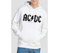 AC/DC Logo Raglan Hoddie, White | Size: Small AC/DC White S