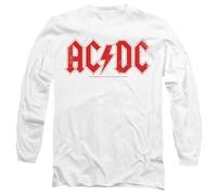 AC/DC Logo Raglan Mens Long Sleeve T Shirt, White, L