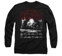 AC/DC Logo Stack Unisex Adult Longsleeve T Shirt, Black, Medium