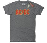 AC/DC Logo Grey Burnout T-Shirt OFFICIAL