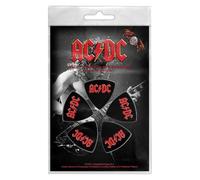 AC/DC Logo Tri-Tip Guitar Pick Pack Set of 5 One Size