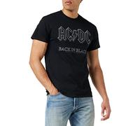 AC/DC Men Black in Black Short Sleeve T-Shirt, Black, X-Large