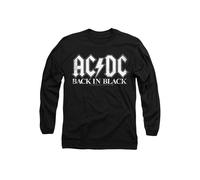 ACDC Back in Black Mens Long Sleeve T Shirt, Black, Medium