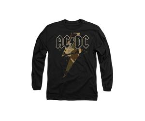 AC/DC Men's ACDC Camo Bolt Long Sleeve T-Shirt, Black | Size: Small AC/DC Black S