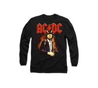 AC/DC Men's ACDC Fire & Horns Long Sleeve T-Shirt, Black | Size: Small AC/DC Black S