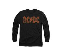 AC/DC Men's ACDC Hand Drawn Logo Long Sleeve T-Shirt, Black | Size: Large AC/DC Black L