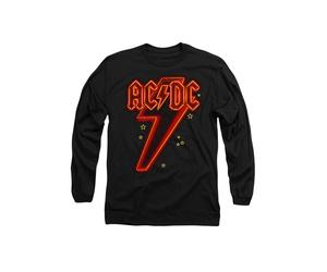 AC/DC Men's ACDC Neon Bolt Long Sleeve T-Shirt, Black | Size: 2XL AC/DC Black 2XL