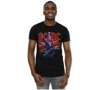 AC/DC Men's Angus Union Flag Lightning T-Shirt in Black | Size: 5XL AC/DC Black 5XL