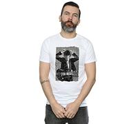 AC/DC Men's Angus Young Distressed Photo T-Shirt Medium White