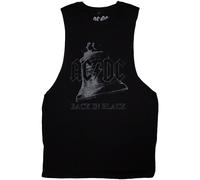 AC/DC Men's Back In Black Bell Vest Top | Size: Medium AC/DC Black M