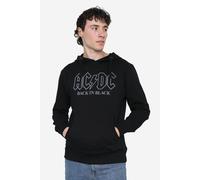 AC/DC Men's Back In Black Outline Pullover Hoodie | Size: Medium AC/DC Black M