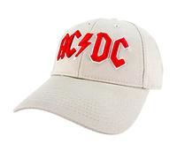 AC/DC Men's Brown Adjustable Baseball Cap - Red Logo Design, Official Merchandise, Sun Protection, Fashion