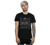 AC/DC Men's Christmas Circle T-Shirt in Black | Size: Medium AC/DC Black M