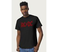 AC/DC Men's Devil Horns Logo T-Shirt in Black | Size: Large AC/DC Black L
