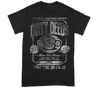 AC/DC Men's Dirty Deeds Done Cheap Just Dial T-Shirt in Black | Size: Small AC/DC Black S