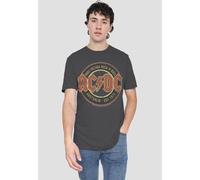AC/DC Men's Est. '73 T-Shirt-Charcoal in Charcoal | Size: 2XL AC/DC Charcoal 2XL